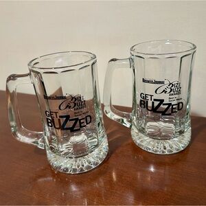 Glass Beer Mugs - Clear - Set of 2